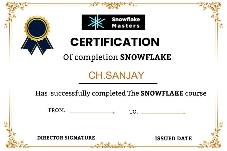 Snowflake Training in Hyderabad certifications