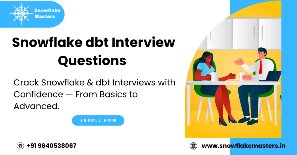 Snowflake dbt Interview Questions