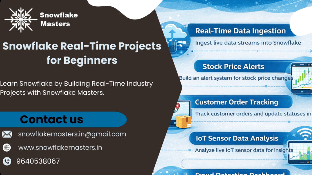 Snowflake real-time projects for beginners with hands-on data engineering examples