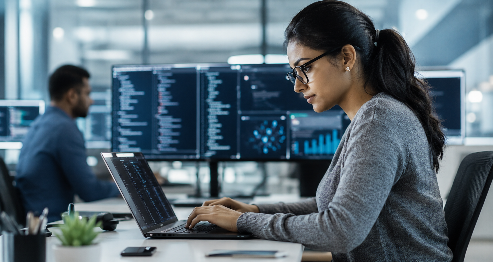 Snowflake Masters training institute in Hyderabad with students learning Snowflake, SQL, and Data Engineering in a modern corporate environment